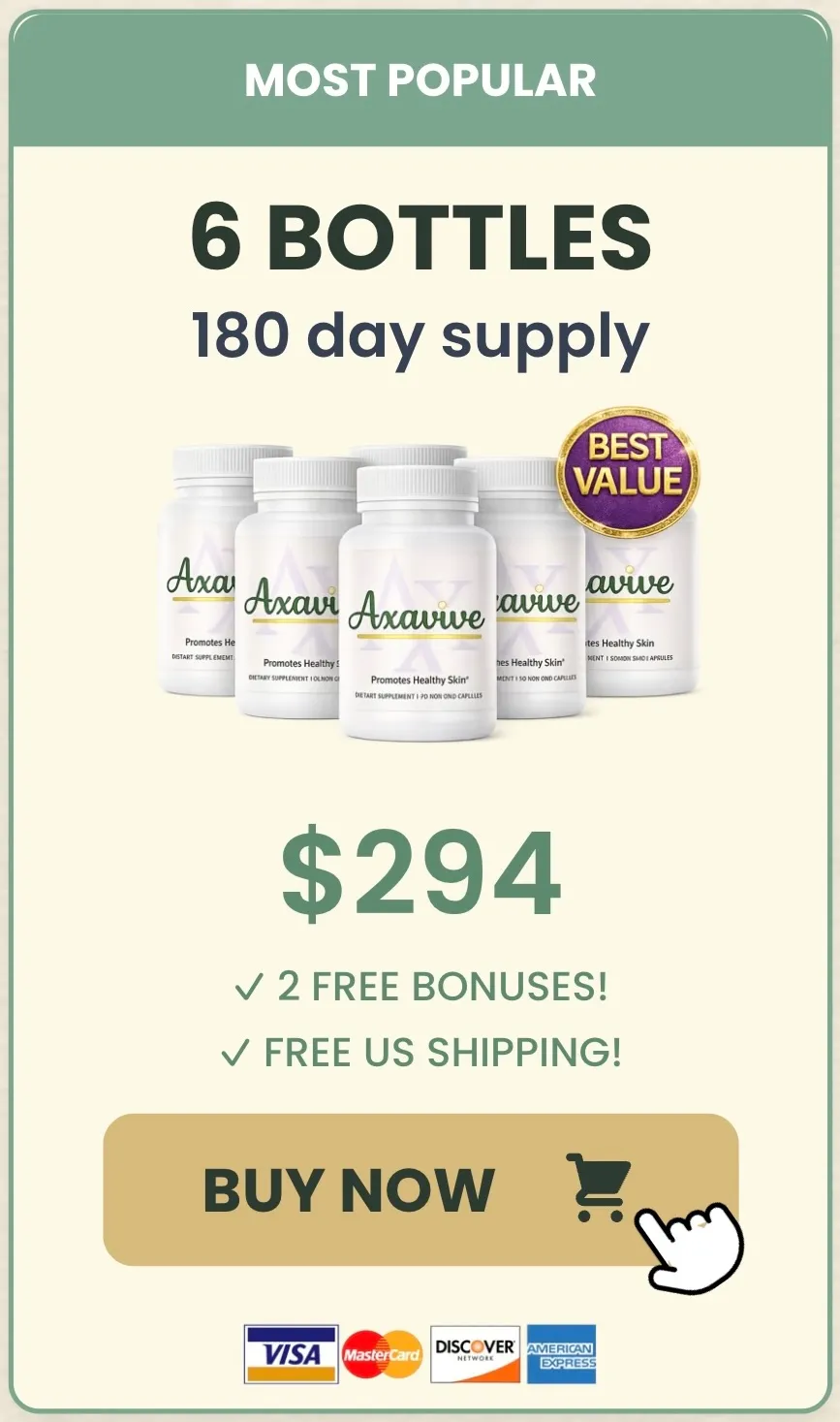 Axavive 6 bottle pack - 180 day supply most popular